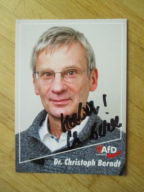 Brandenburg MdL AfD Dr. Hans-Christoph Berndt - handsigniertes Autogramm!!!