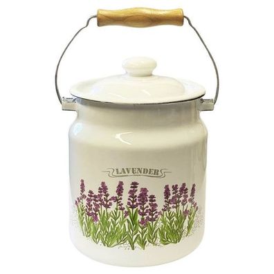 Transportkanne, emailliert, 3,5 L "Lavender" Milchkanne Bidon