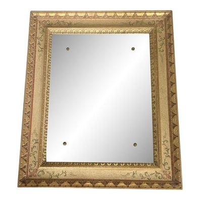 Late 20th Century Venetian Mirror in Solid Linden Wood, Hand-Decorated by SimoEng