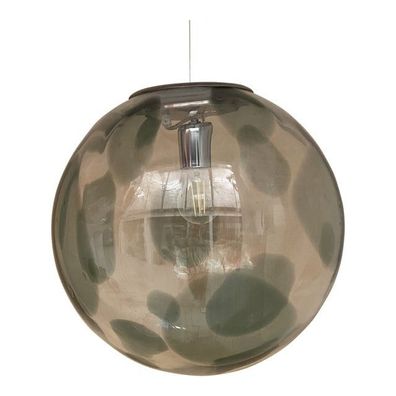 1990s Contemporary Olive-Green and Transparent Sphere in Murano Glass by SimoEng