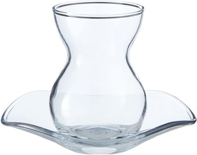 Pasabahce Teegläser Set Cay Bardagi 6x Teeglas + 6x UntertasseTeeglas transparent