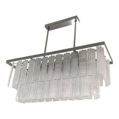 Contemporary Diamond Murano Glass Rectangular Sputnik Chandelier by SimoEng