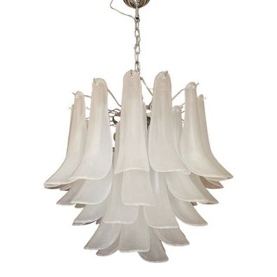 Contemporary Sanded “Selle” Murano Glass Chandelier in Mazzega Style by SimoEng