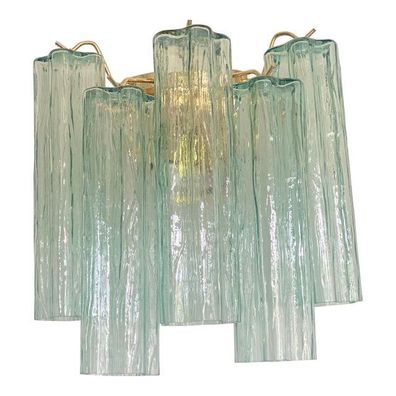 Italian Wall Light Green “Tronchi” Murano Glass Wall Sconce SimoEng