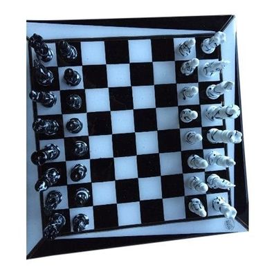 Contemporary Vetro DI Murano Chess Board Scacchiera, Made in Italy by SimoEng