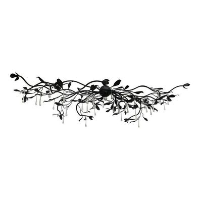 Florentine Art Black Metal Wrought Iron Chandelier, Made in Italy by SimoEng