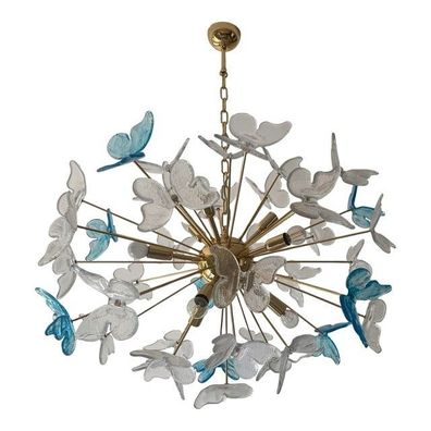 Italian Murano Glass Sputnik Butterfly Chandelier, Venini Style by SimoEng