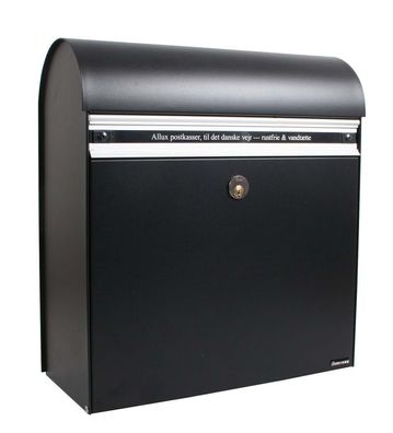 Allux Ks 200 Briefkasten, Postkasten, Briefbox mit Rukoschloss in schwarz