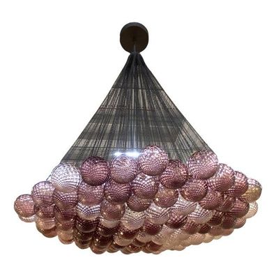 Large Scenographic Ametista Murano Glass Chandelier by SimoEng