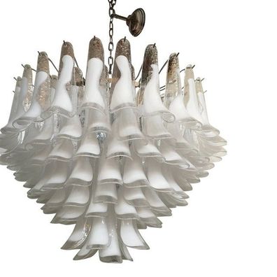 Italy Contemporary Murano Style Glass "Sella" Chandelier by SimoEng