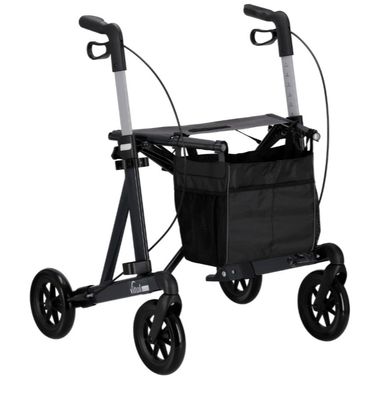 Russka Rollator XL vital plus faltbar Softräder leicht Gehhilfe Gehwagen 200 kg