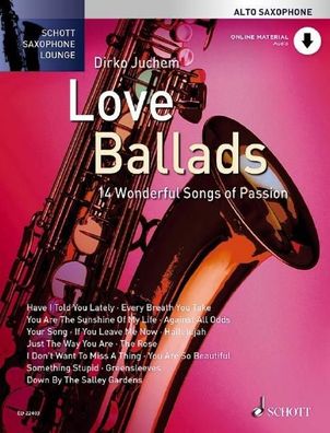 Love Ballads. Alt-Saxophon. Ausgabe Noten mit Online-Material | mit eingele