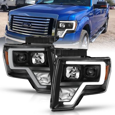 Für Ford F150 09 - 14 Projector Scheinwerfer Light Tube 2009 2014 schwarz 2013