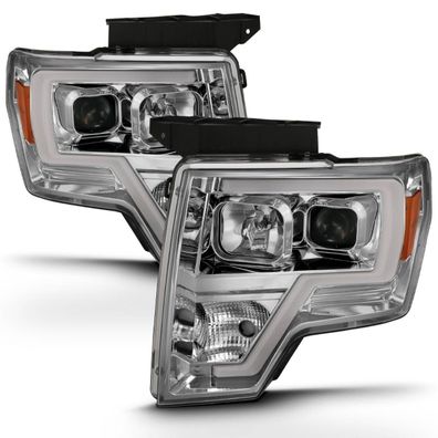 Für Ford F150 09 - 14 Projector Scheinwerfer Light Tube 2009 2014 Chrom 2013 2010