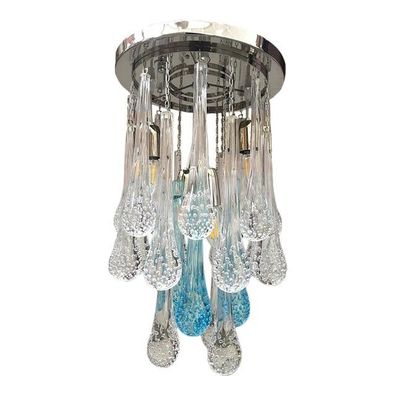 Contemporary Flush Mount Big Drops With Murano Glass by SimoEng