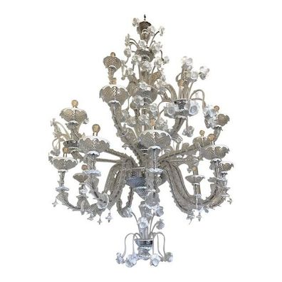 Contemporary Floral Ca´ Rezzonico Murano Glass Chandelier by SimoEng