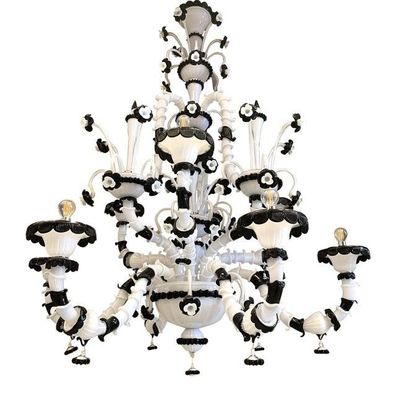 Contemporary Ca Rezzonico in Modern Style Murano Glass Chandelier by SimoEng