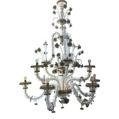 Contemporary Ca´ Rezzonico Floral Murano Glass Chandelier by SimoEng