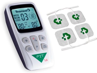 TESMED Fit Muskel Elektrostimulator für EMS, TENS, Massage (3 in 1), 22 Programm