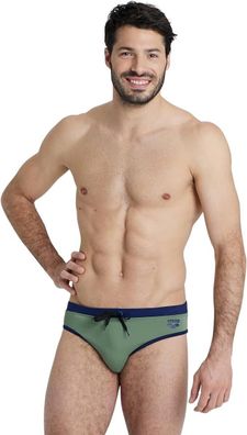 Arena Fundamentals Borders Brief, Herren Strand- und Pool-Slip, Maxfit-Gewebe, C