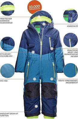 Killtec Jungen Kw 89 Mns Onpc Skioverall/ Schneeanzug mit Kapuze