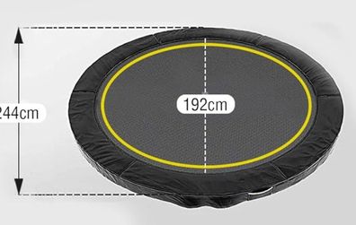 Ultrasport Gartentrampolin 244 cm Randabdeckung Schwarz