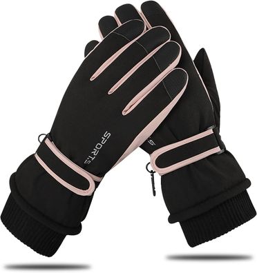 Andiker Winter Damen Skihandschuhe, Winterhandschuhe Warm, wasserdichte Touchscr