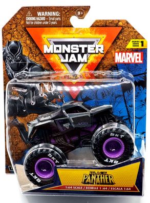 Monster Jam 1:64 Marvel Serie 1 Truck Black Panter