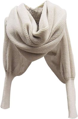 Asudaro Elegante Winter Warm Gestrickt Schals Umhang Einfarbig Wrap Schal Shawl