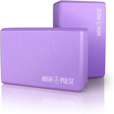 High Pulse Yoga Block 2er Set (Hartschaum in versch. Farben) – Hochwertige Yogab