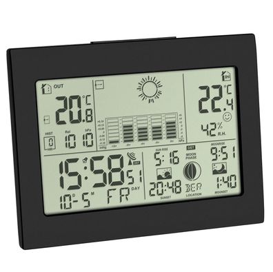 TFA Dostmann Funk-Wetterstation Horizon, 35.1155.01, mit Außensensor, Wettervorh