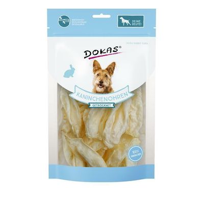 Dokas Dog Kaninchenohren ohne Fell getrocknet 7 x 70g (61,02€/ kg)