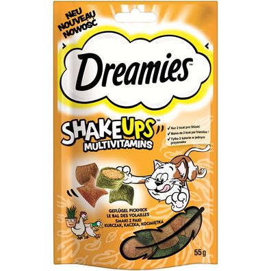 Dreamies Cat Snack Shake ups Multivitamin 12 x 55g (60,45€/ kg)