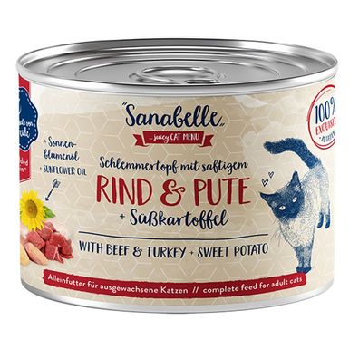 Sanabelle Nassfutter mit Rind & Pute 6 x 180g (23,98€/ kg)