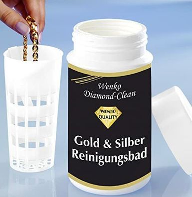 Diamond Clean Gold- & Silber Reinigungsbad - Schmuckreiniger NEU mit Tauchsieb