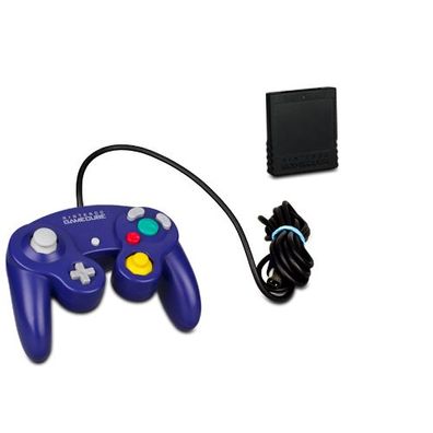 Original Nintendo Gamecube Controller LILA PURPLE + Original 16 MB MEMORY CARD - ...