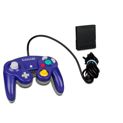 Original Nintendo Gamecube Controller Halbtransparent LILA PURPLE + Original 16 ...