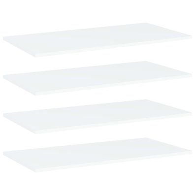 vidaXL Bücherregal-Bretter 4 Stk. Weiß 80x40x1,5 cm Holzwerkstoff