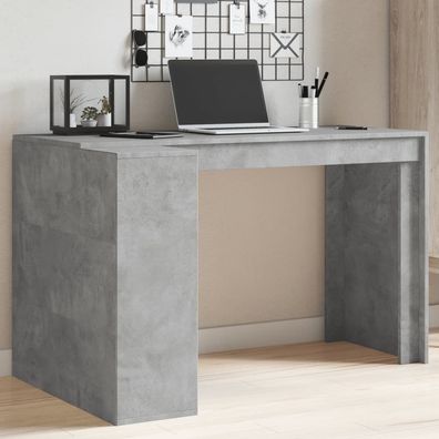 vidaXL Schreibtisch Betongrau 123,5x73,5x75 cm Holzwerkstoff