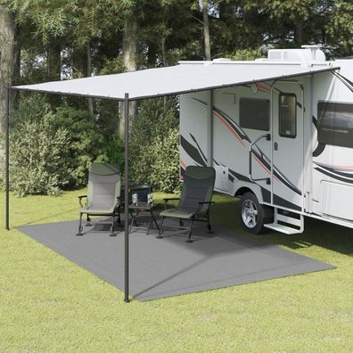 vidaXL Campingteppich Hellgrau 6x3 m