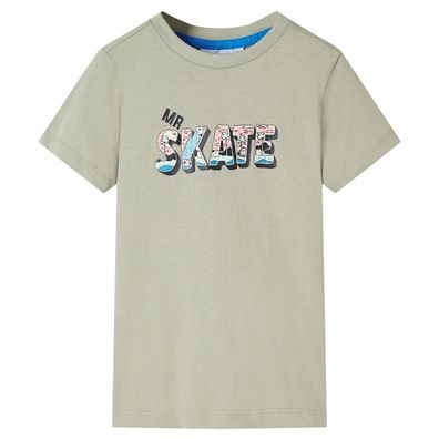 Kinder-T-Shirt Helles Khaki 116