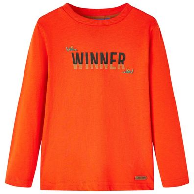 Kinder-Langarmshirt Hellorange 92