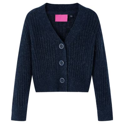 Kinder-Strickjacke Marineblau 104