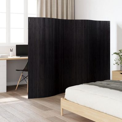 vidaXL Paravent Schwarz 165x250 cm Bambus