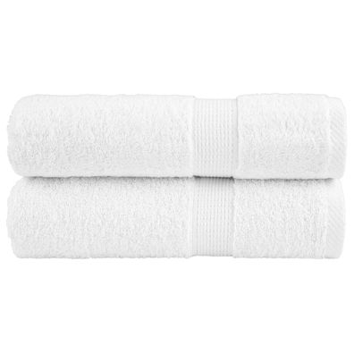 vidaXL Premium-Handtücher SOLUND 2 Stk. Weiß 50x100cm 600 g/m²