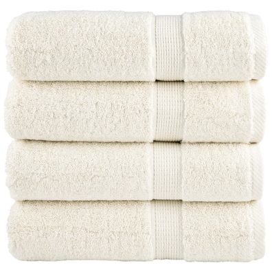 vidaXL Premium-Duschtücher SOLUND 4 Stk. Cremeweiß 70x140 cm 600 g/m²