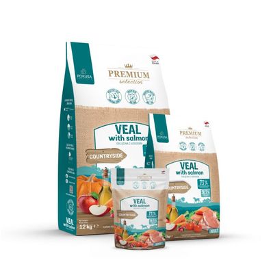 Premium Selection Kalb mit Lachs Getreidefreies Hunde Trockenfutter by Lux4Life