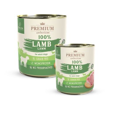 Premium Selection 100% Lamm - Nassfutter für Hunde by Lux4Life