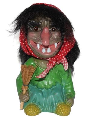 Souvenir Wackel Figur Hexe klein H 15 cm Wackelfigur Original mit Wackelkopf