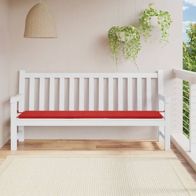 vidaXL Gartenbank-Auflage Rot 200x50x3 cm Oxford-Gewebe